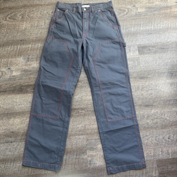 BDG Urban Outfitters Gray Red Stitch Straight Carpenter Pants Cotton 28 - Picture 5 of 12
